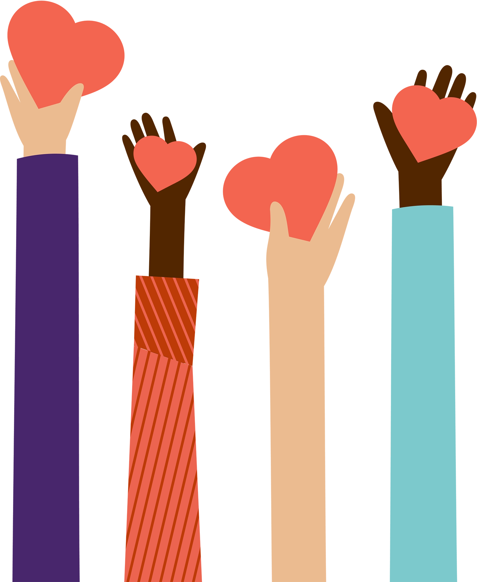 hands holding hearts animated image