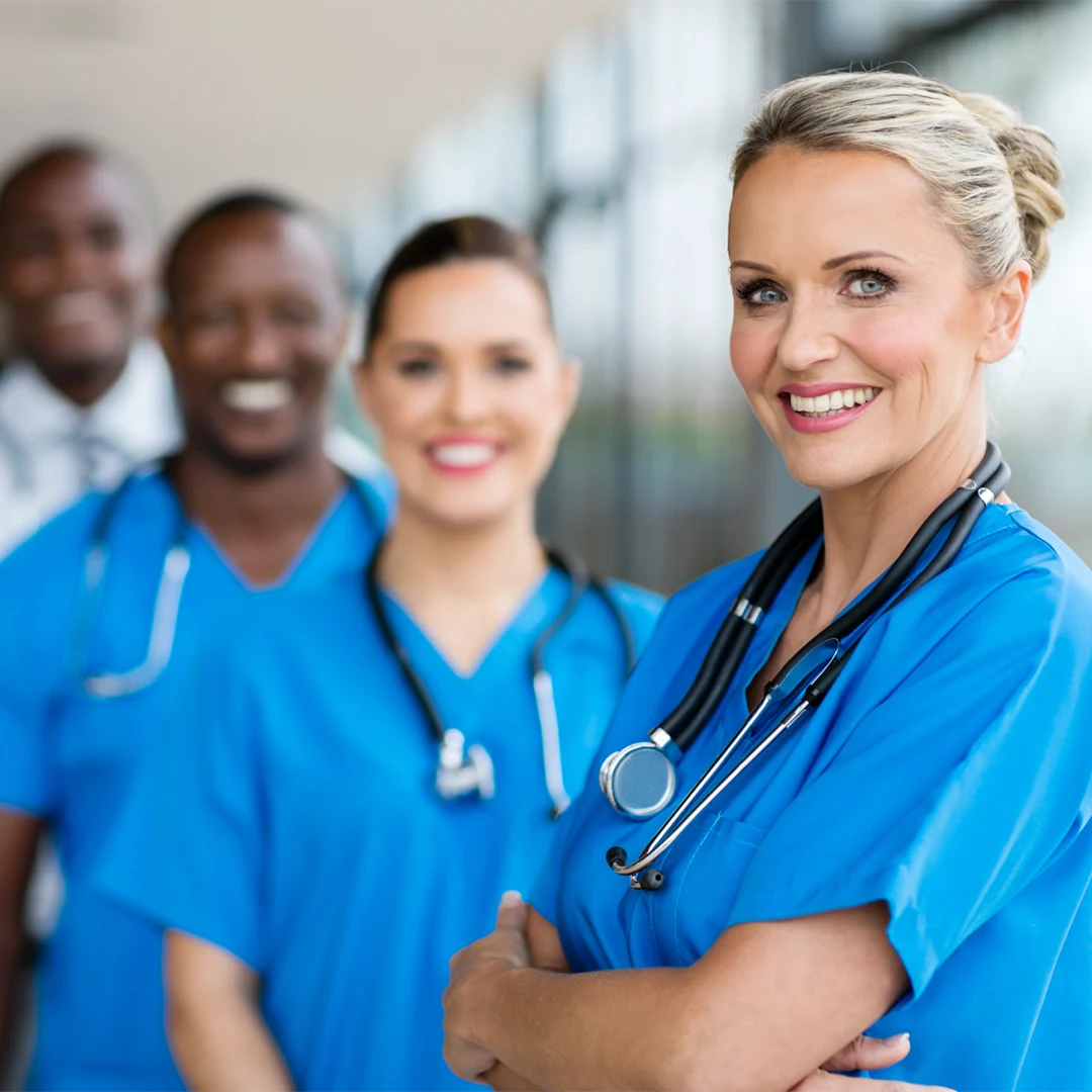group photo of traveling nurses image