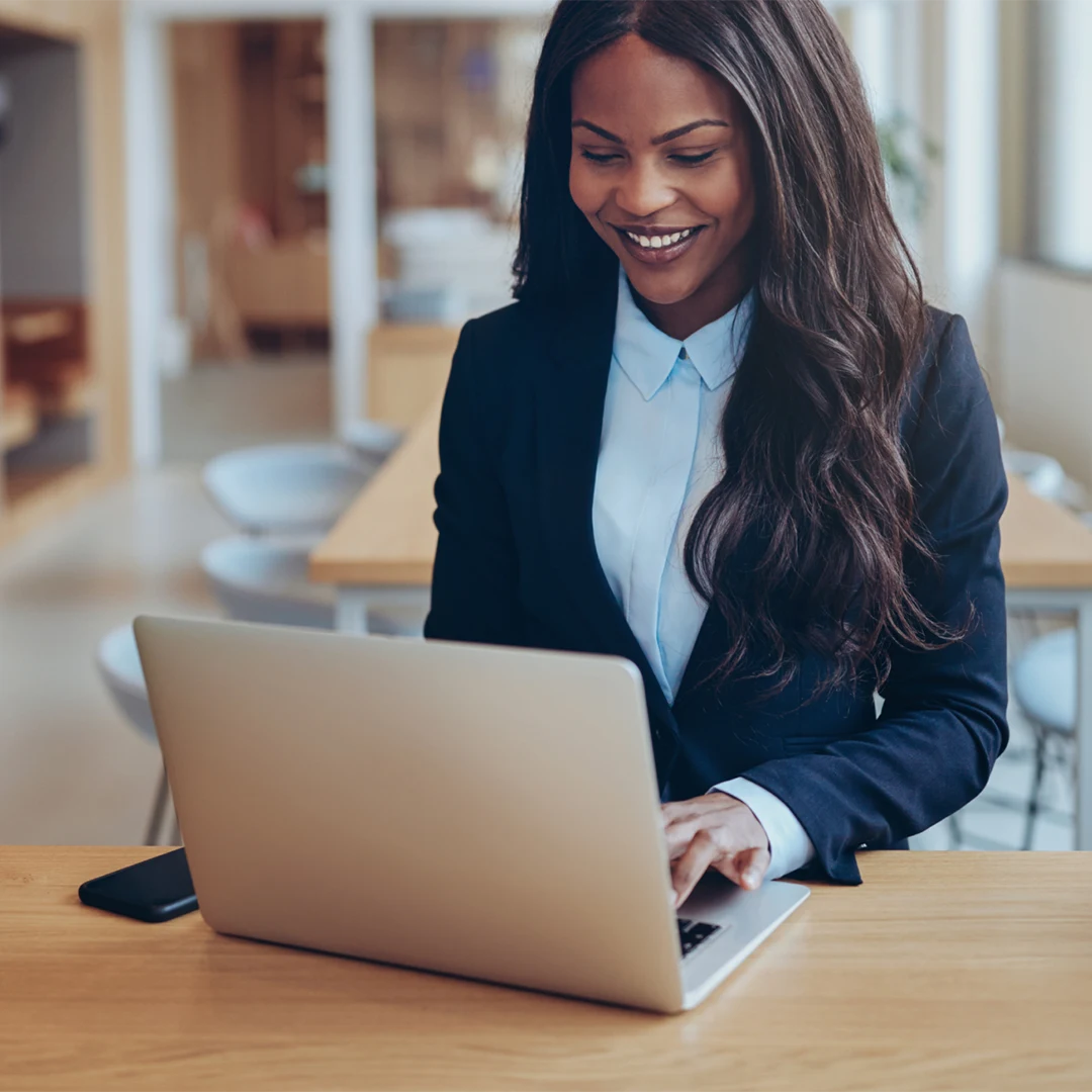 Medical Professional using laptop image
